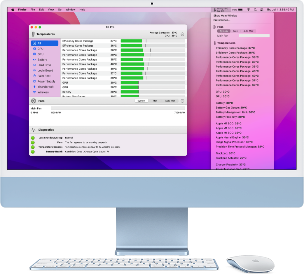 mac programs for fan speed and temp